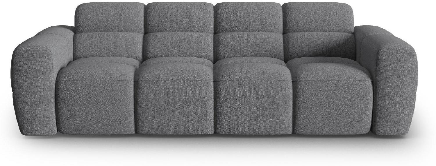 Micadoni Sofa Lisa 4-Sitzer Strukturierter Stoff Grau Bild 1