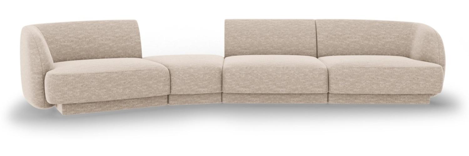 Micadoni Modulares Sofa Miley 4-Sitzer Links Chenille Beige Bild 1