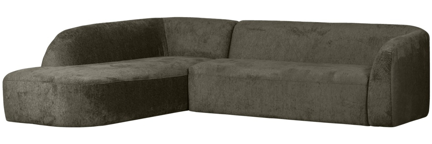 Ecksofa Sloping aus Struktursamt Links, Frost Bild 1