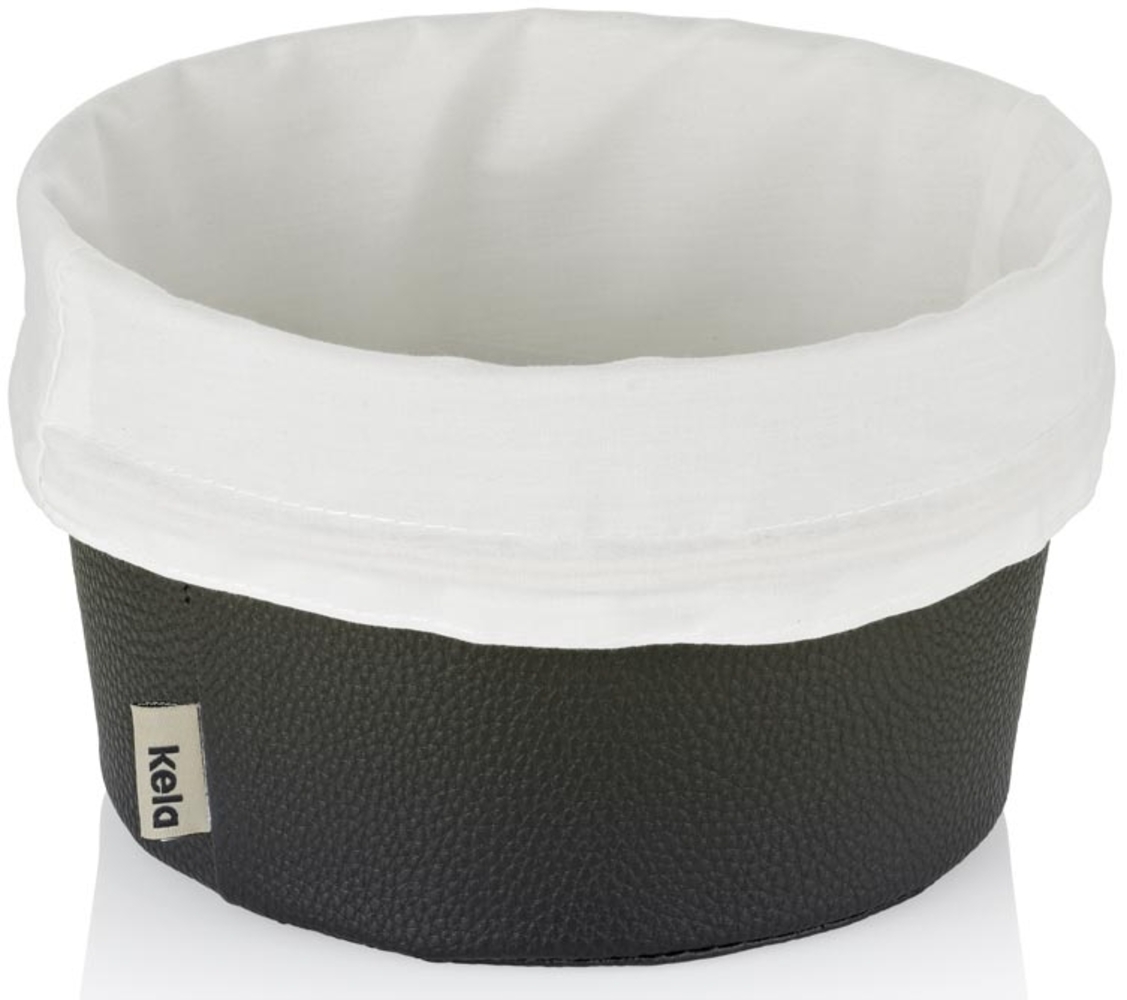 Kela Brotkorb Grana PU-Leder schwarz 11 cm 19 cmØ Bild 1