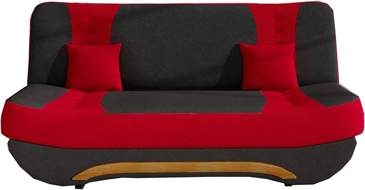 MOEBLO Schlafsofa Feba, Couch für Wohnzimmer Sofagarnitur Polstersofa Kippsofa Klappsofa Click-Clack, mit Schlaffunktion und Bettkasten Bild 1