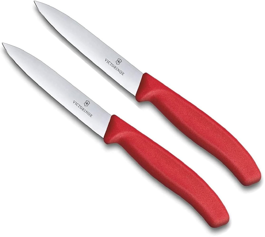 2 Stück Victorinox Gemüsemesser Tomatenmesser Swiss Classic 10 cm rot Bild 1