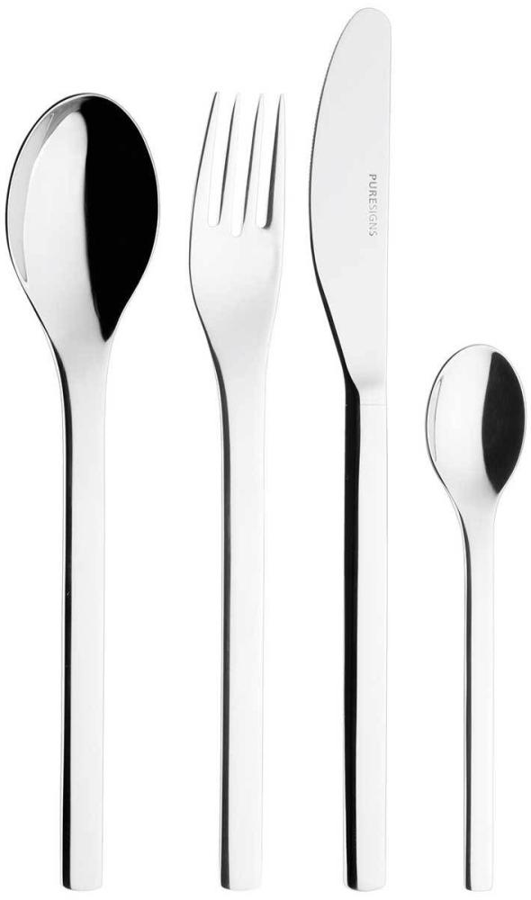 PURESIGNS Kinderbesteck Junior (4-tlg), 1 Personen, Edelstahl 18/10, plastikfreier Essgenuß für die Kleinen mit Besteck aus Edelstahl 18/10 Bild 1