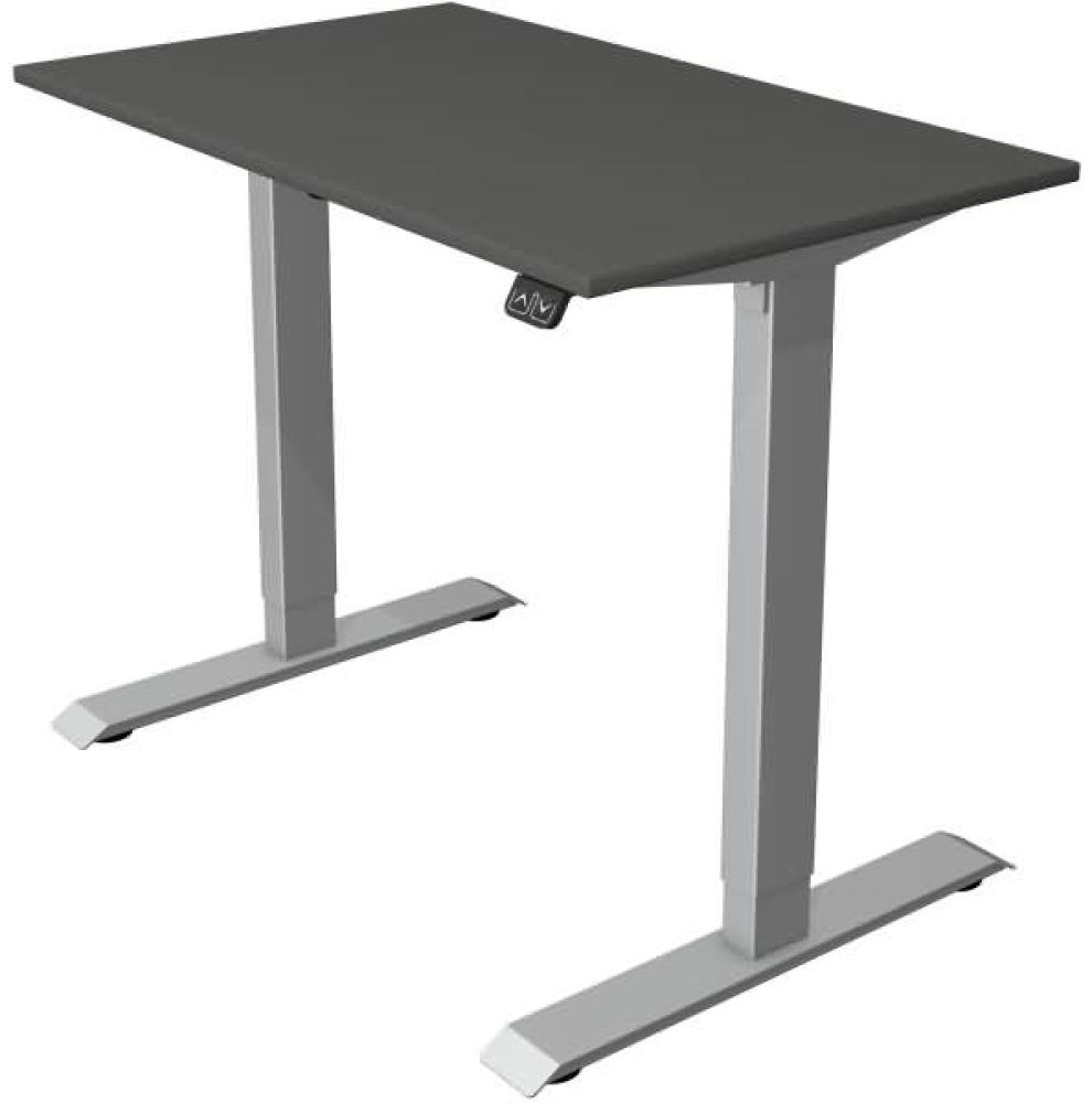 Kerkmann Schreibtisch Sitz-Stehtisch MOVE 1 silber 100x60x74-123cm elektr. höhenverstellbar anthrazit Bild 1