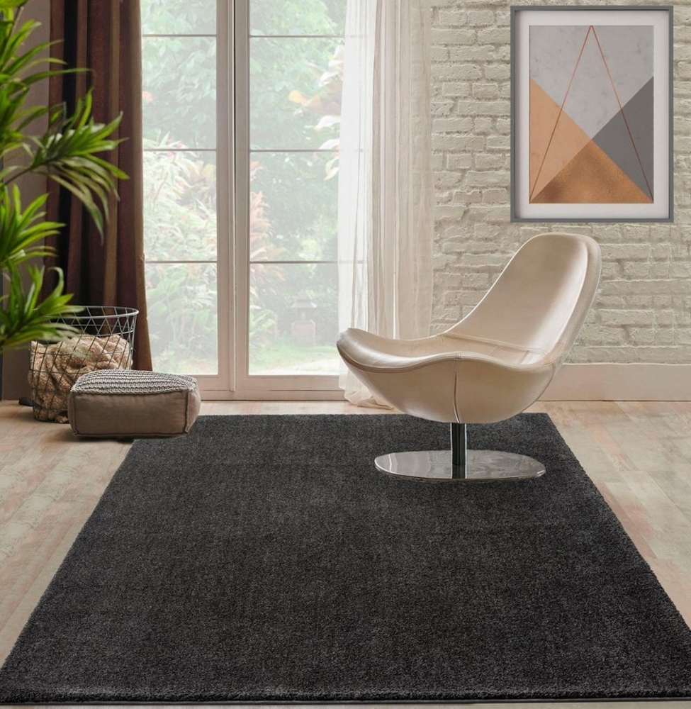 merinos Hochflor-Teppich Forest 340, rechteckig, Höhe: 25 mm, Shaggy, uni meliert, sehr dicht und weich, Wohnzimmer Bild 1