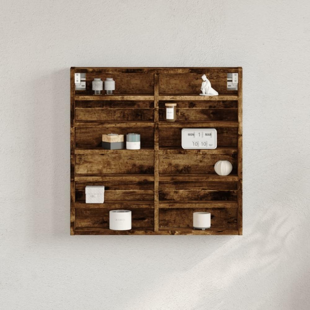 vidaXL Vitrinenschrank Räuchereiche 60x8,5x58 cm Holzwerkstoff 847965 Bild 1