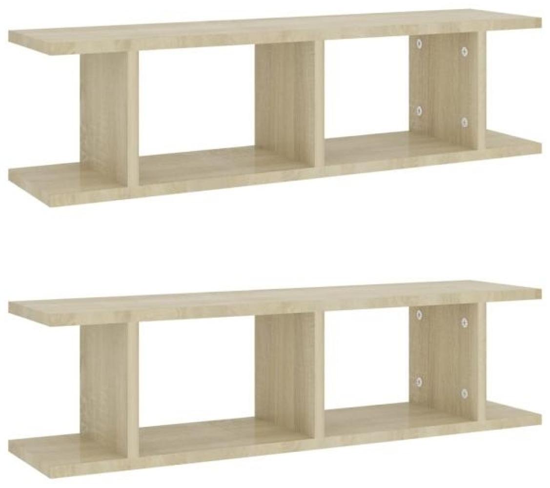 vidaXL Wandregale 2 Stk. Sonoma-Eiche 75x18x20 cm Holzwerkstoff 807190 Bild 1