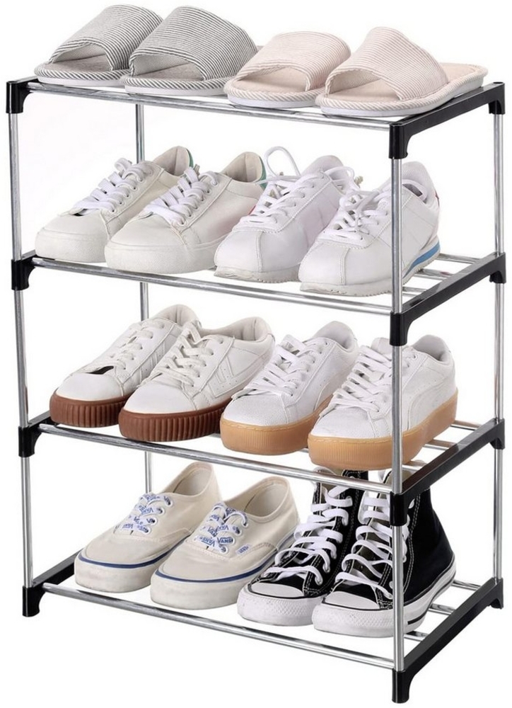 Auledio Schuhregal Schuhregal, 3-stöckig, stapelbar und platzsparend, vielseitig, Platzsparend, 4-stöckig, vielseitig für Schuhe, Taschen und mehr Bild 1