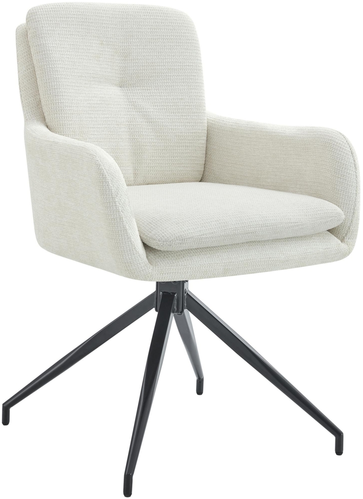 CLP Esszimmerstuhl Pickett Stoff mit 180 Grad Drehfunktion,creme Bild 1