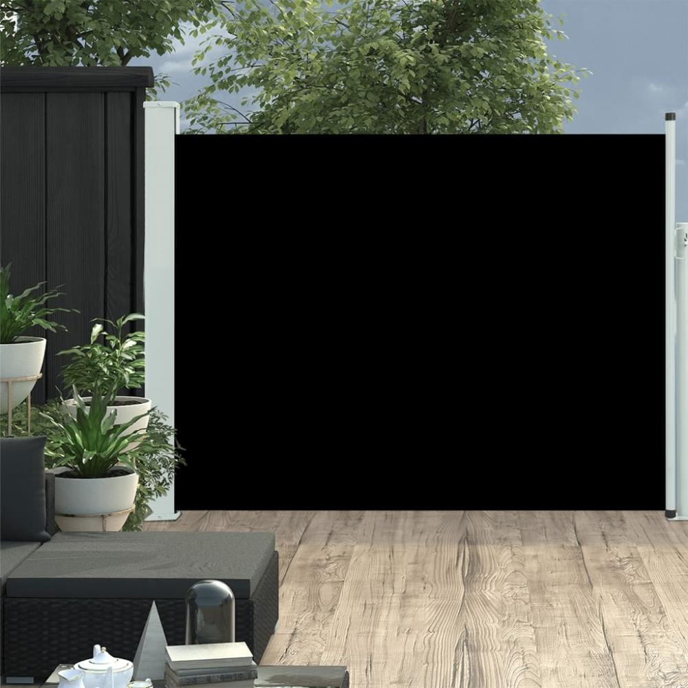 vidaXL Ausziehbare Seitenmarkise 140×500 cm Schwarz 48394 Bild 1