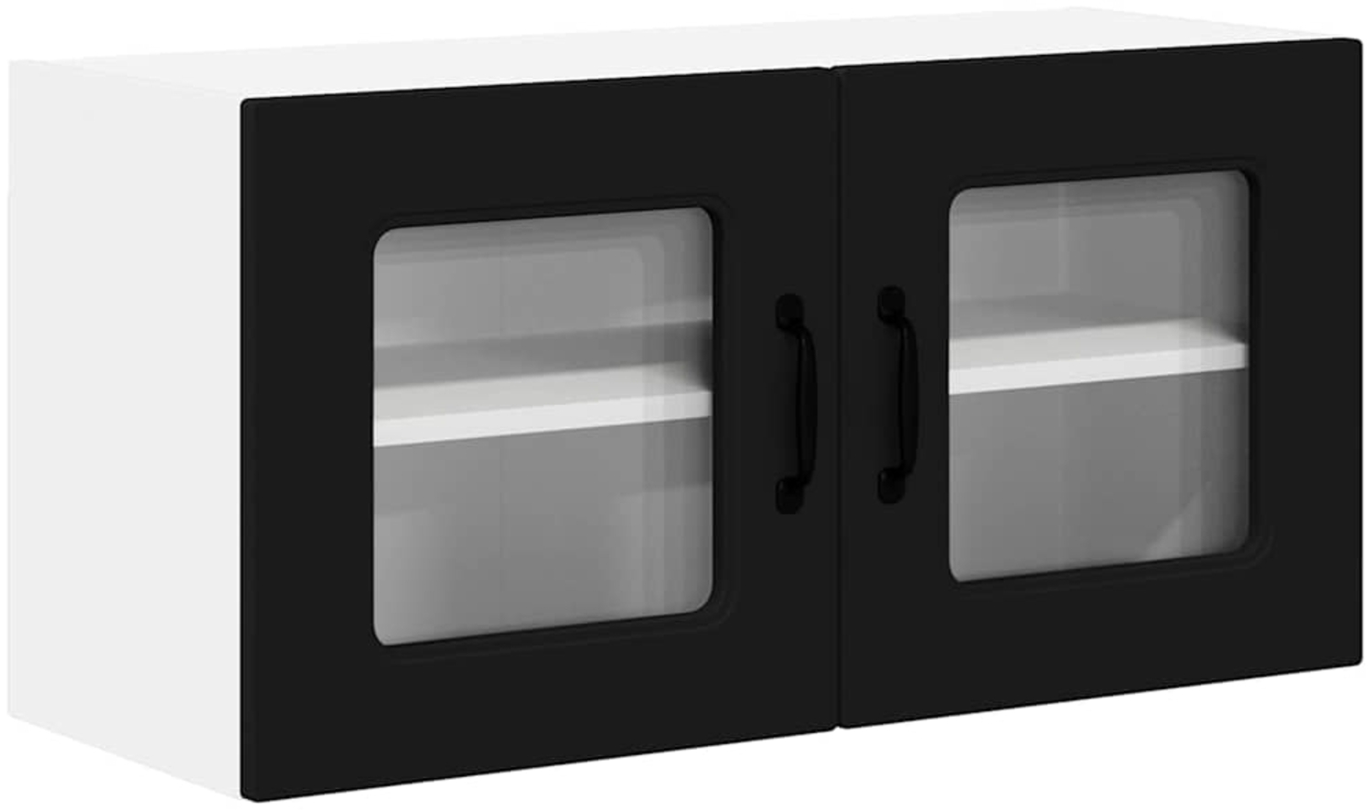 vidaXL Küchenwandschrank mit Tür Schwarz 80 x 31 x 40 cm Holzwerkstoff 884595 Bild 1