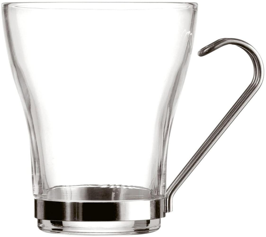 Satz von Kaffeetassen Quid Durchsichtig Stahl Glas (250 ml) (3 Stück) Bild 1