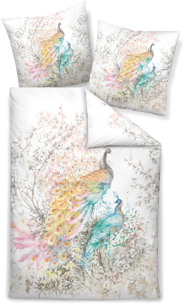 Janine Mako-Satin Bettwäsche 2 teilig Bettbezug 135x200 cm Kopfkissenbezug 80x80 cm Milano 45037-09-500 multicolor Bild 1