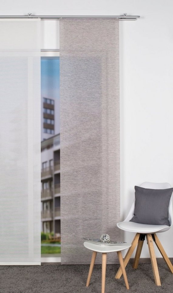 HOME WOHNIDEEN Schiebegardine SIEGLINDE (1 St), Paneelwagen, halbtransparent, HxB: 245x60, Bambusoptik Bild 1