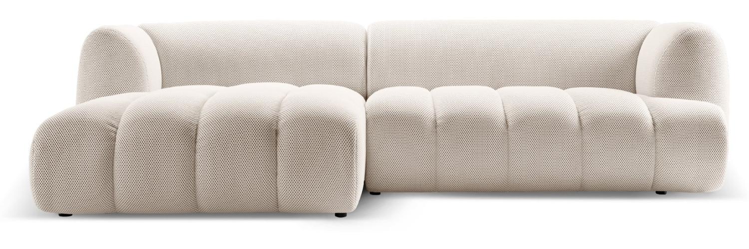 Micadoni Modulares Ecksofa Harry 4-Sitzer Links 3D-Stoff Helles Beige Bild 1