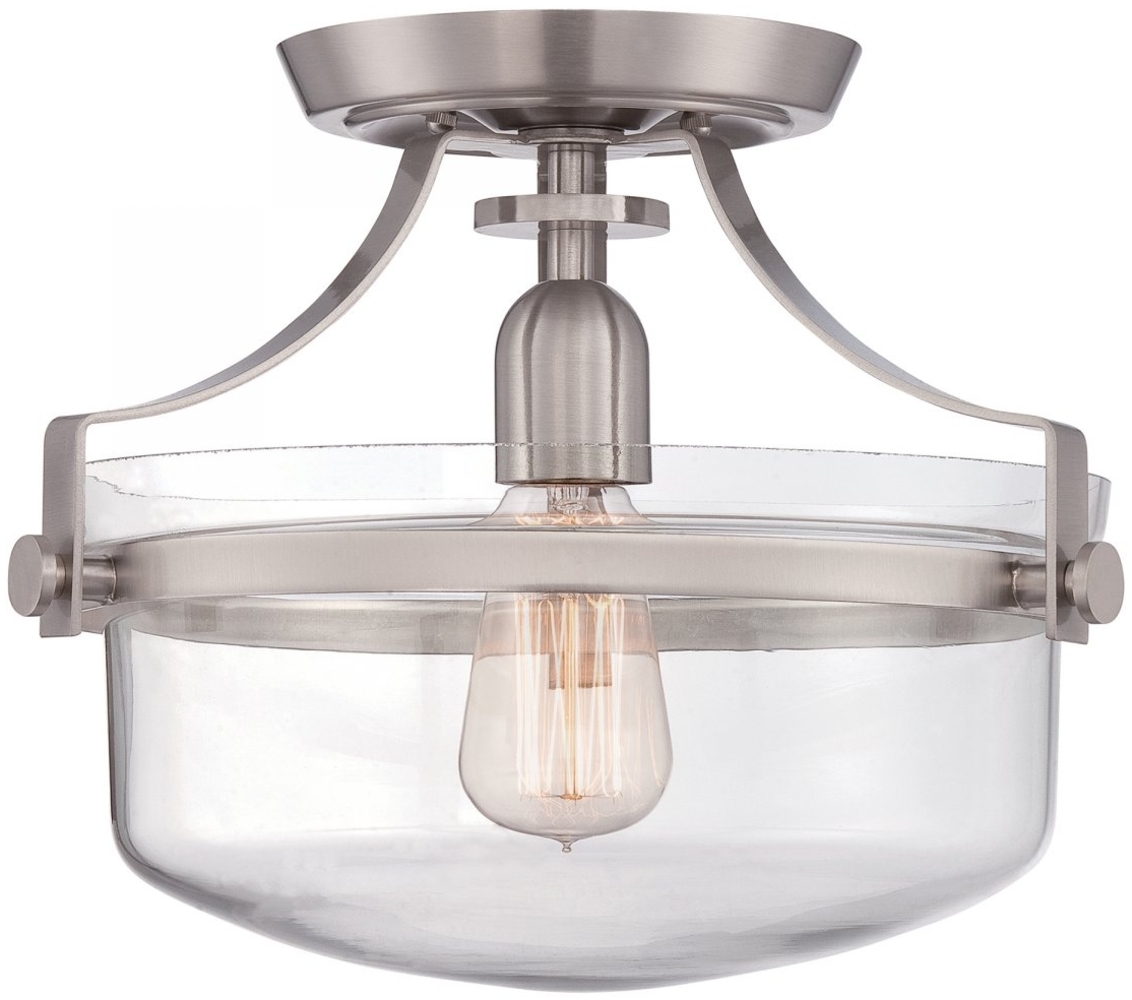 Deckenleuchte, Glas Metall, BxL 33x33 cm Bild 1