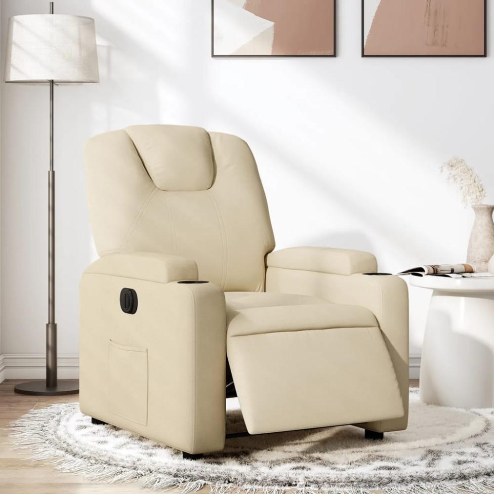 vidaXL Relaxsessel Elektrisch Creme Stoff 3204353 Bild 1