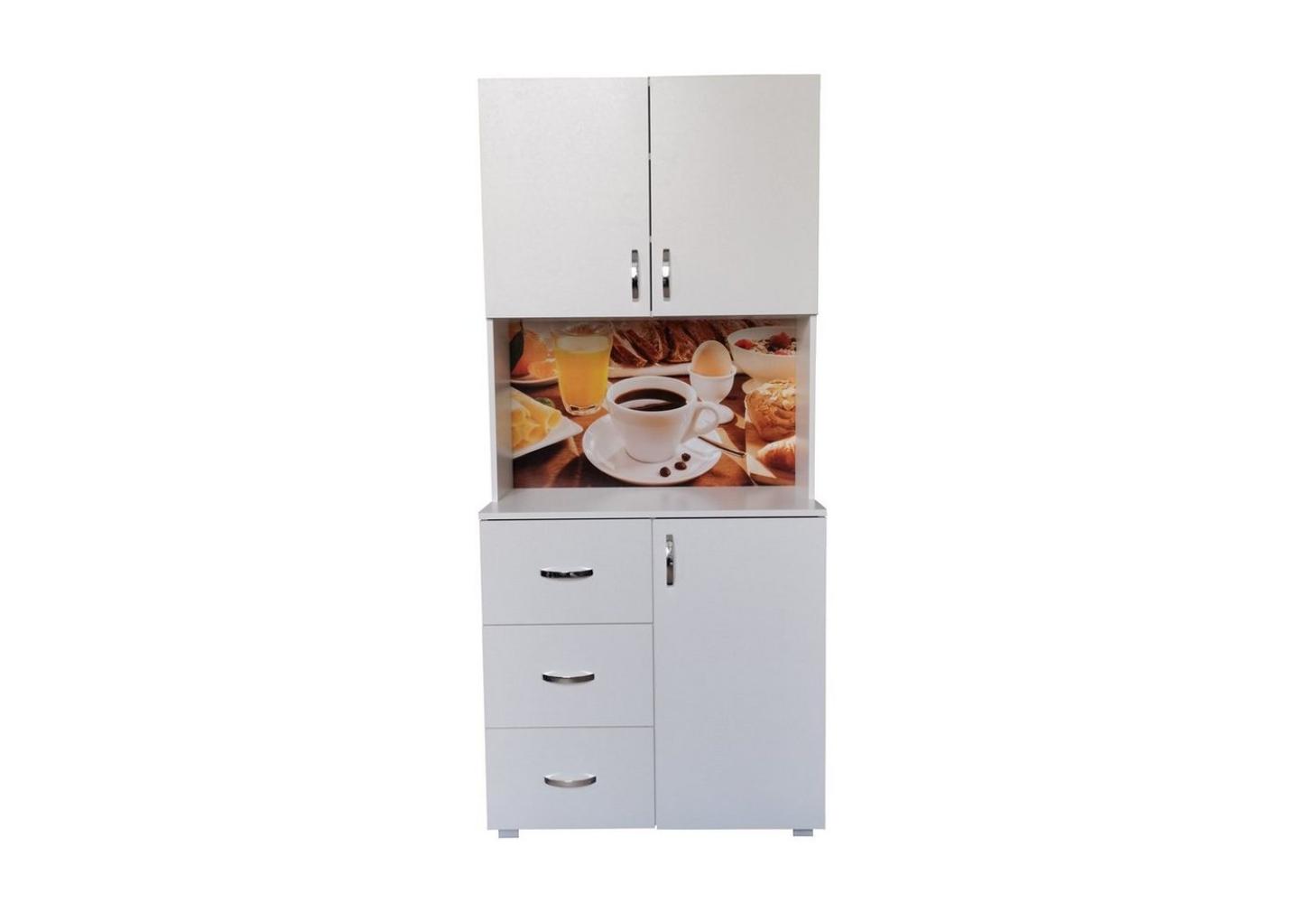 HTI-Living Hochschrank Küchenbuffet 3 Schubladen Blanca Bistro (Stück, 1-St, 1x Schrank Blanca, ohne Dekoration) Küchenschrank Hochschrank Bild 1