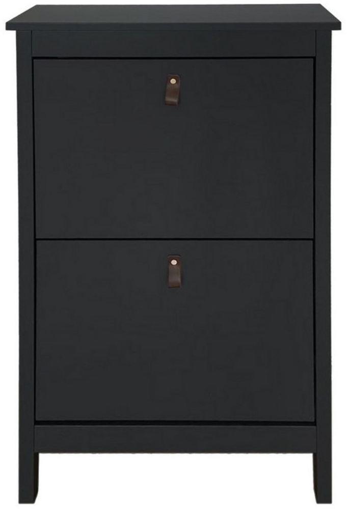 HTI-Living Schuhschrank Schuhschrank Hayet Schwarz (Stück, 1-St, 1 Schuhschrank) Schuhkipper 2 Fächer Bild 1