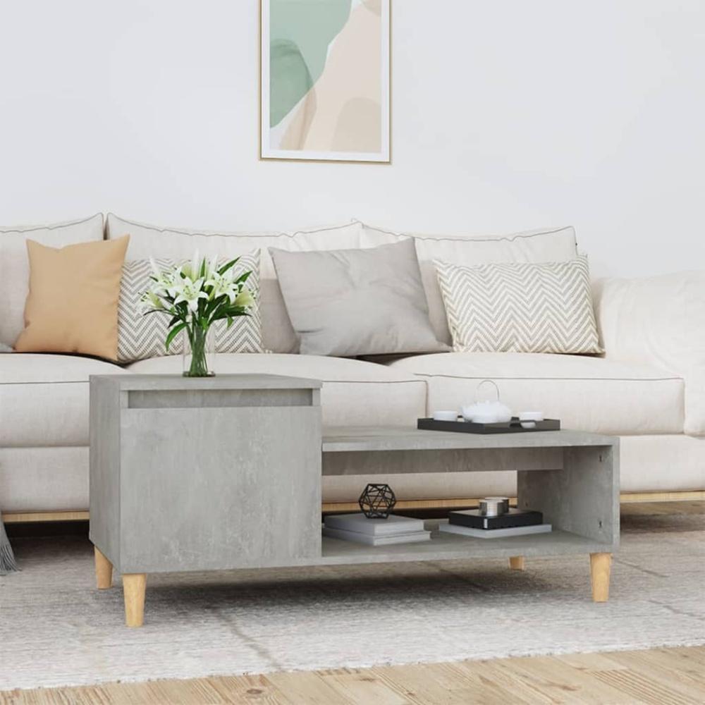 vidaXL Couchtisch Betongrau 100x50x45 cm Holzwerkstoff 821128 Bild 1