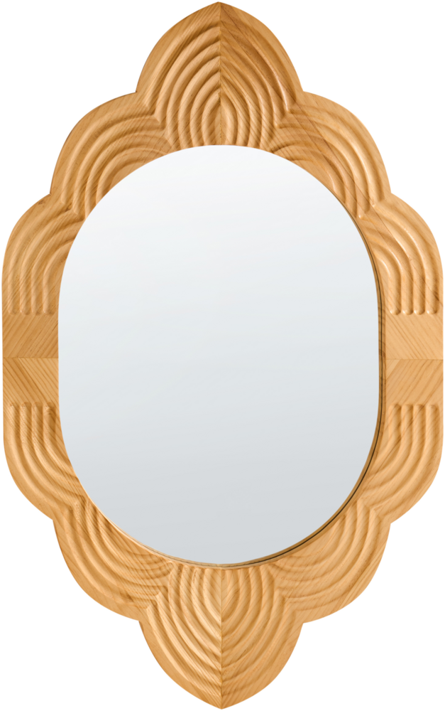 Wandspiegel FRESVILLE 62 cm 100 cm Kiefernholz Hellbraun Bild 1