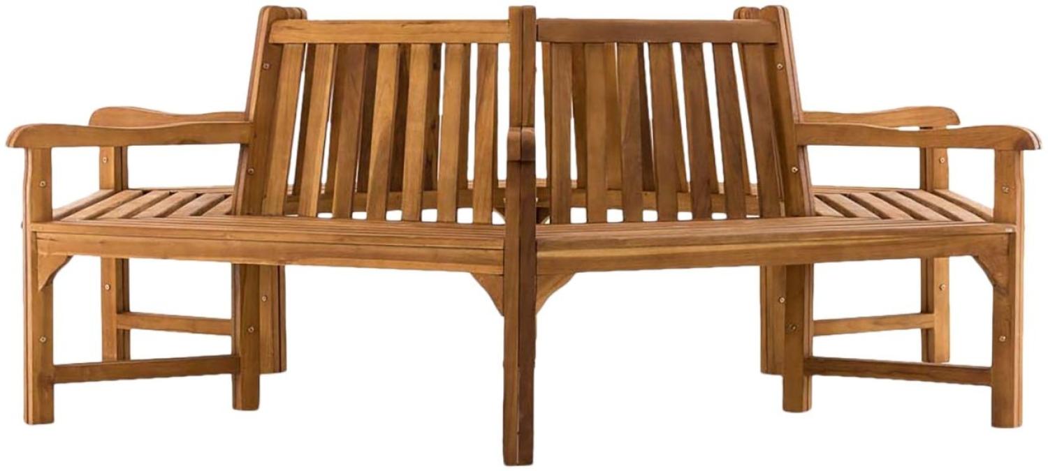 Baumbank Sonja mit Armlehnen 250 cm teak Bild 1