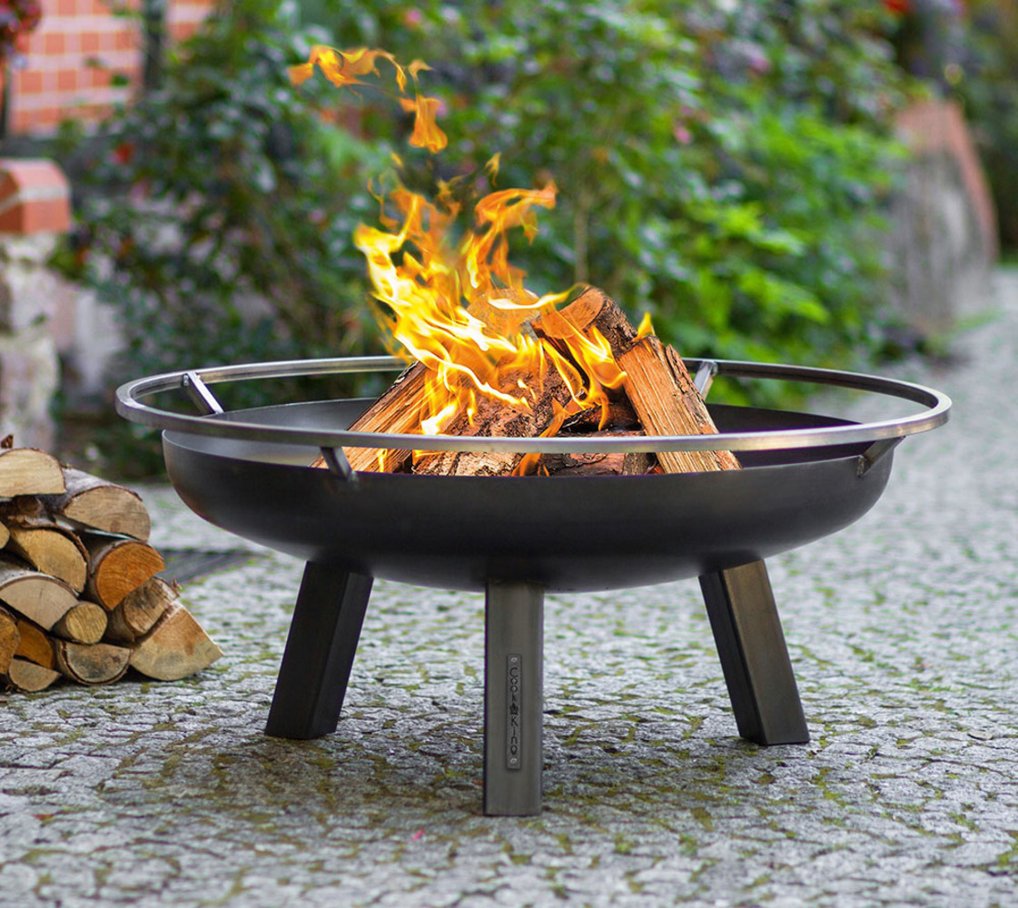 CookKing Stahl Feuerschale Porto Ø 60cm | Schwarz | Ø 60x39 cm Bild 1