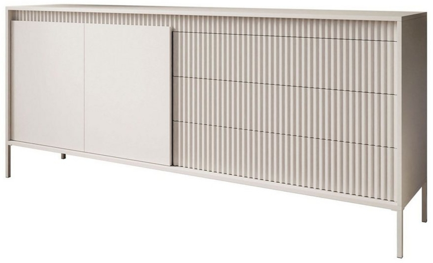 ALLHOUSE24 Kommode SENS 187 Sideboard mit 2 Türen, 3 Schubladen gefrästen Fronten, Breite 187,1 cm Bild 1