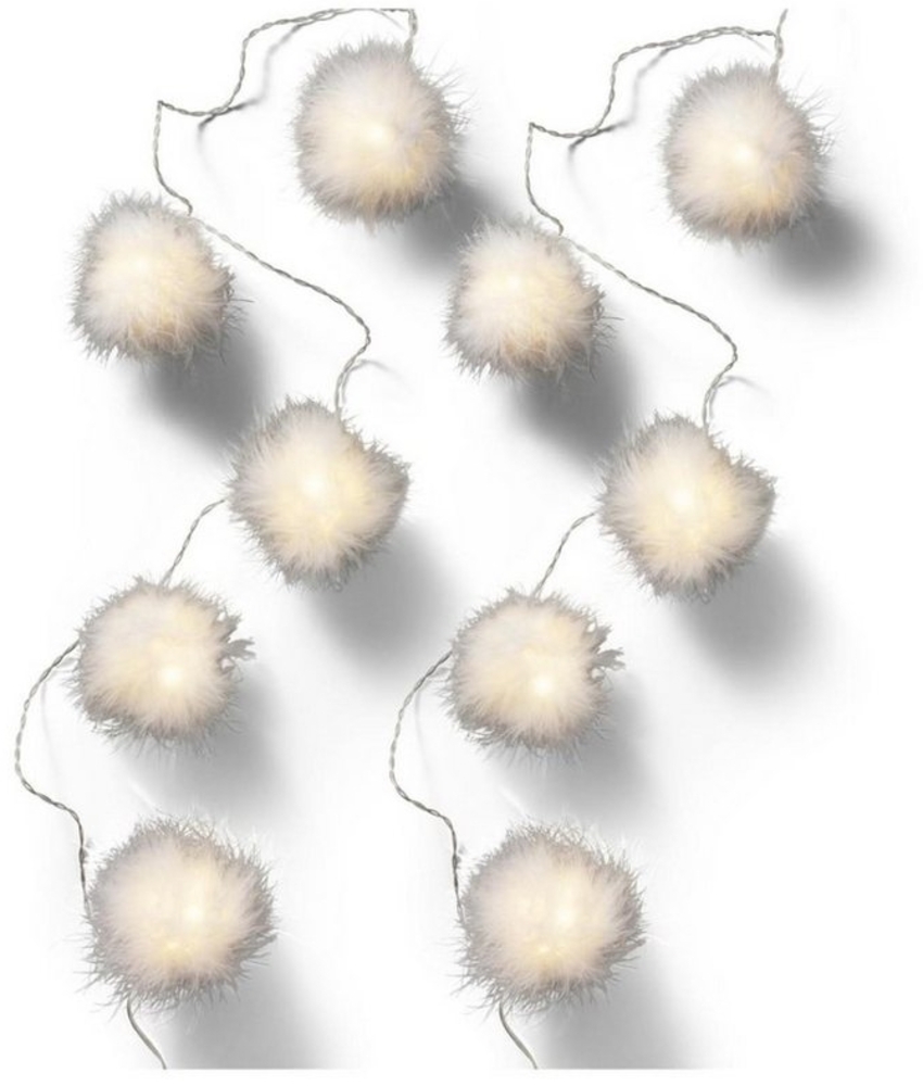 MARELIDA LED-Lichterkette Schneebälle 26 leuchtende Bälle 10m Winter Dekolichterketteweiß, 26-flammig Bild 1