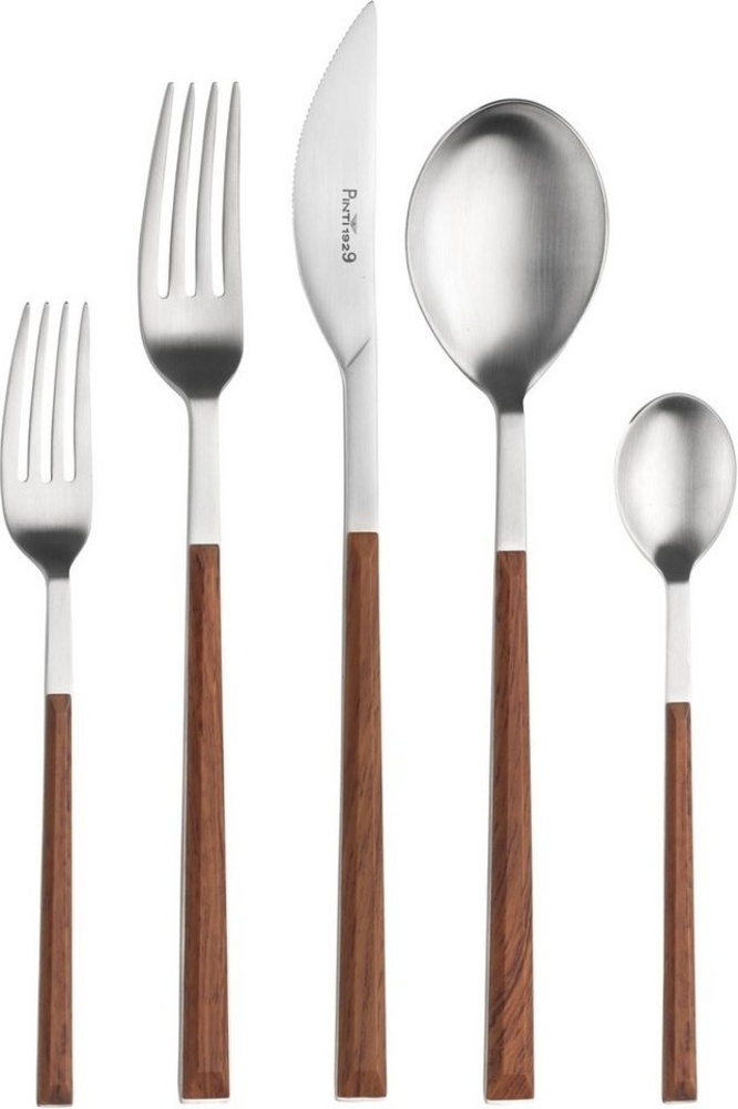 PINTINOX Besteck-Set Sushi (30-tlg), 6 Personen, Edelstahl 18/0, Kunststoff, Satiniert mit Kunststoffgriff in Holz-Optik Bild 1