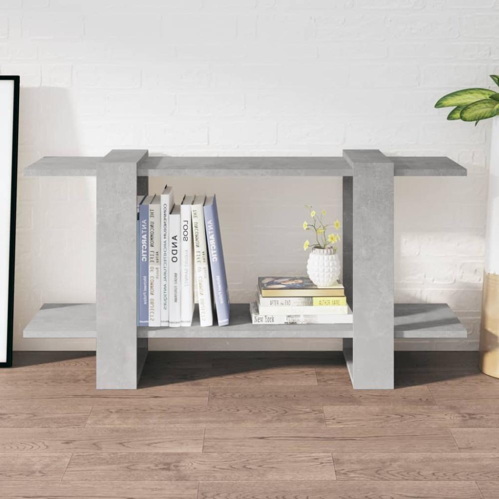 vidaXL Bücherregal Betongrau 100 x 30 x 51 cm Holzwerkstoff 811560 Bild 1