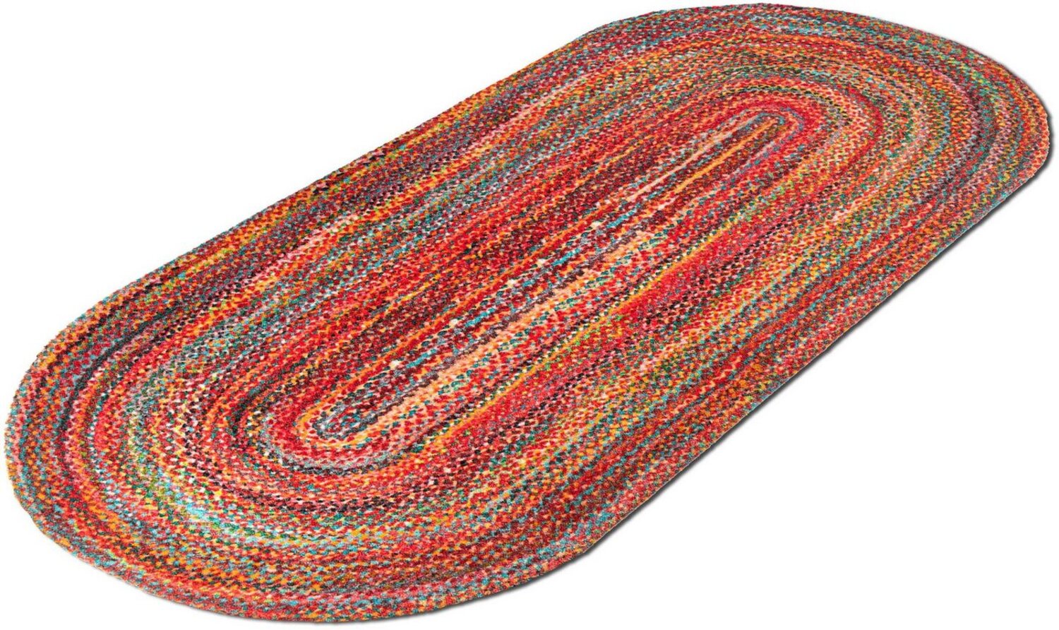 wash+dry by Kleen-Tex Fußmatte Wovells, oval, Höhe: 9 mm, Schmutzfangmatte, rutschhemmend, In- und Outdoor geeignet, waschbar Bild 1