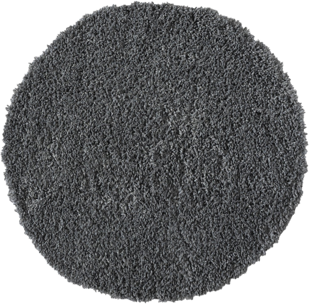Myflair Möbel & Accessoires Hochflor-Teppich My Shaggy, rund, Höhe: 37 mm, Shaggy, Uni Farben, leicht glänzend, Microfaser, extra flauschig Bild 1