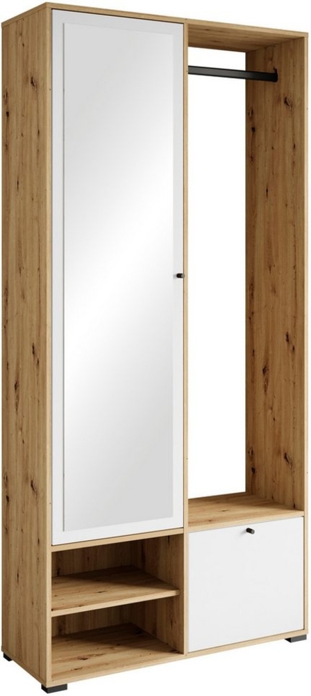 INOSIGN Glashängeschrank GARDEROBE DINO Garderobenschrank mit Spiegel und Kleiderstange, 90 cm breit Bild 1