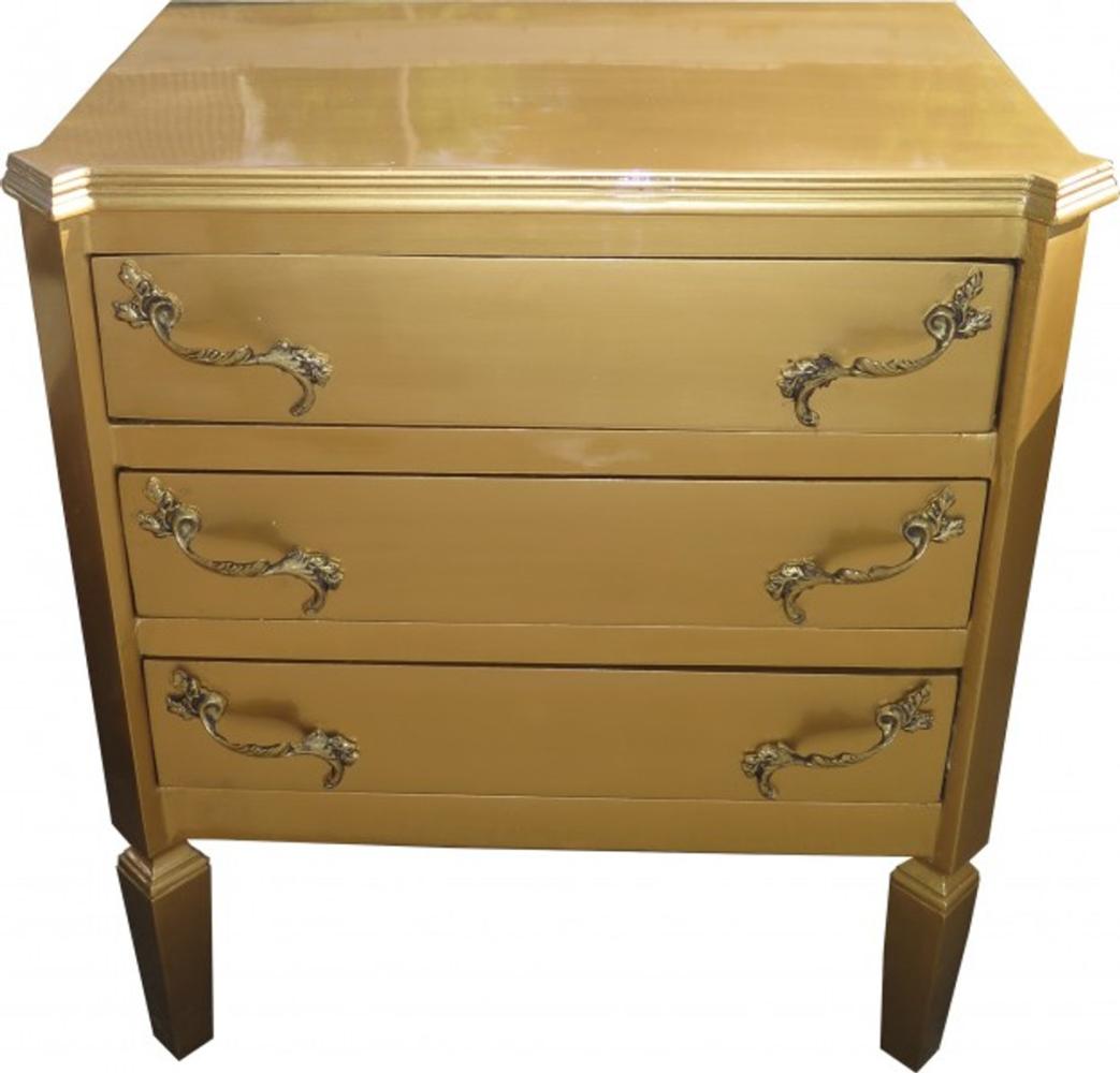 Casa Padrino Barock Kommode Gold B60 H69 cm - Handgefertigte Art Deco Möbel Bild 1