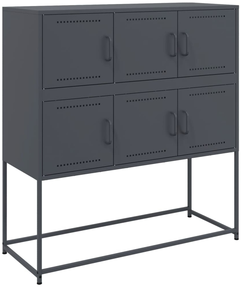 vidaXL Sideboard Anthrazit 100,5x39x107 cm Stahl 846598 Bild 1