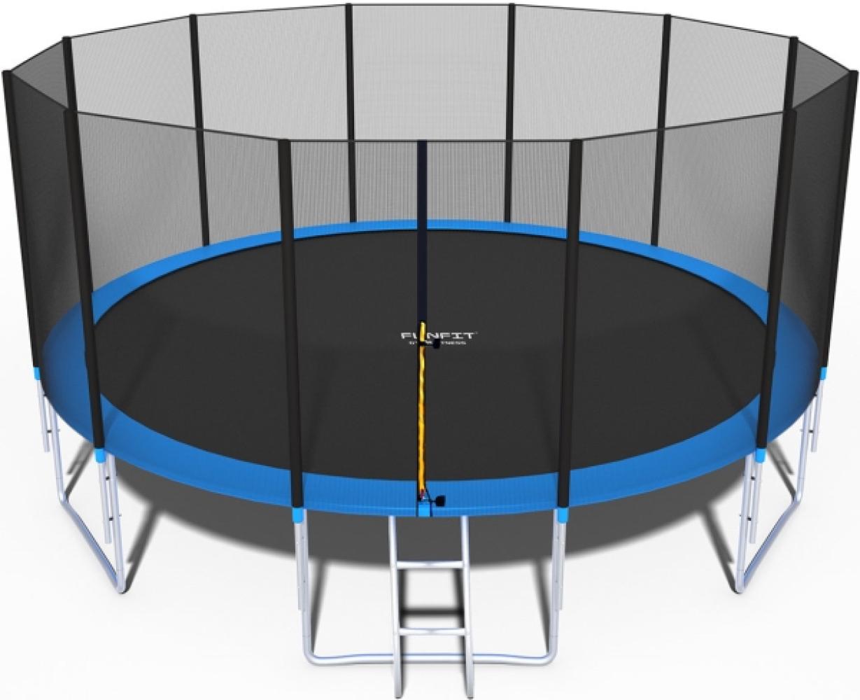 Funfit Garden trampoline for children with external net and 465 cm ladder Bild 1