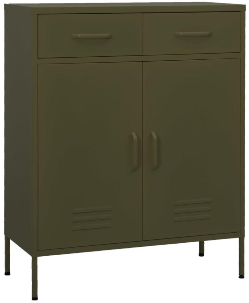 vidaXL Lagerschrank Olivgrün 80x35x101,5 cm Stahl [336153] Bild 1