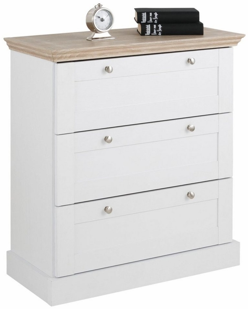 Home affaire Schubkastenkommode Binz, mit schönen Metallgriffen, 3 Schubladen, Breite 75 cm Bild 1