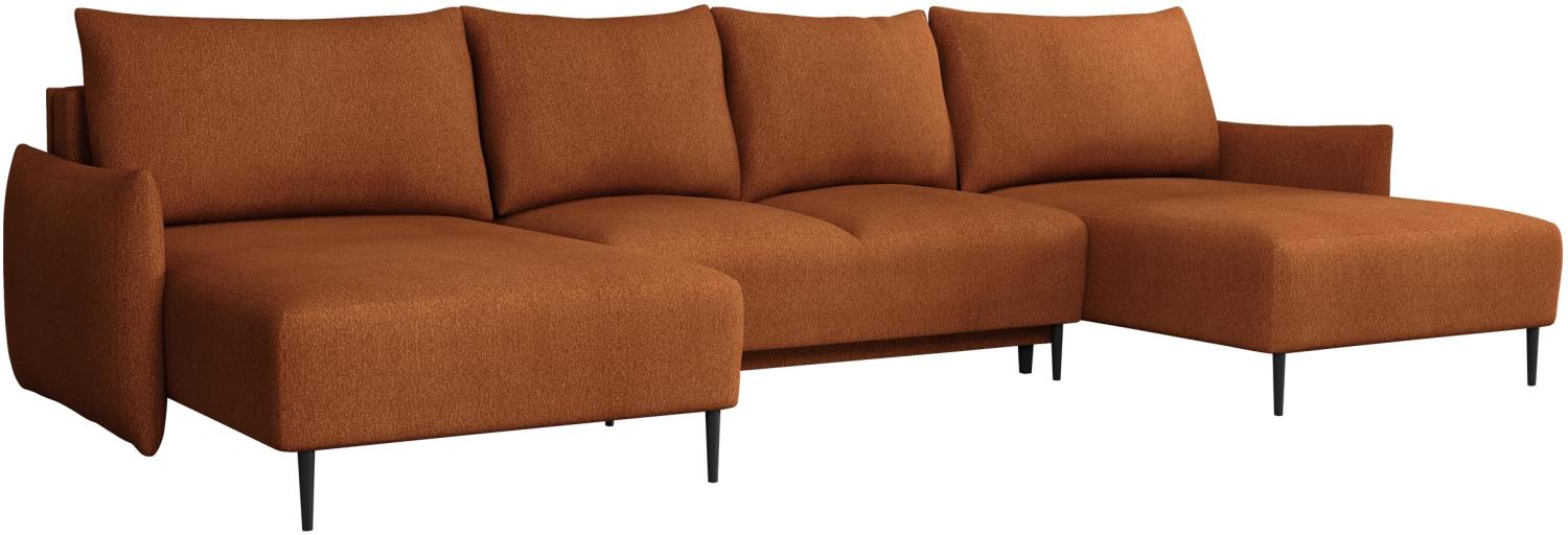 Ecksofa mit Schlaffunktion und Bettkasten Snolik U, schmale Armlehne (Farbe: Velo 627) Bild 1