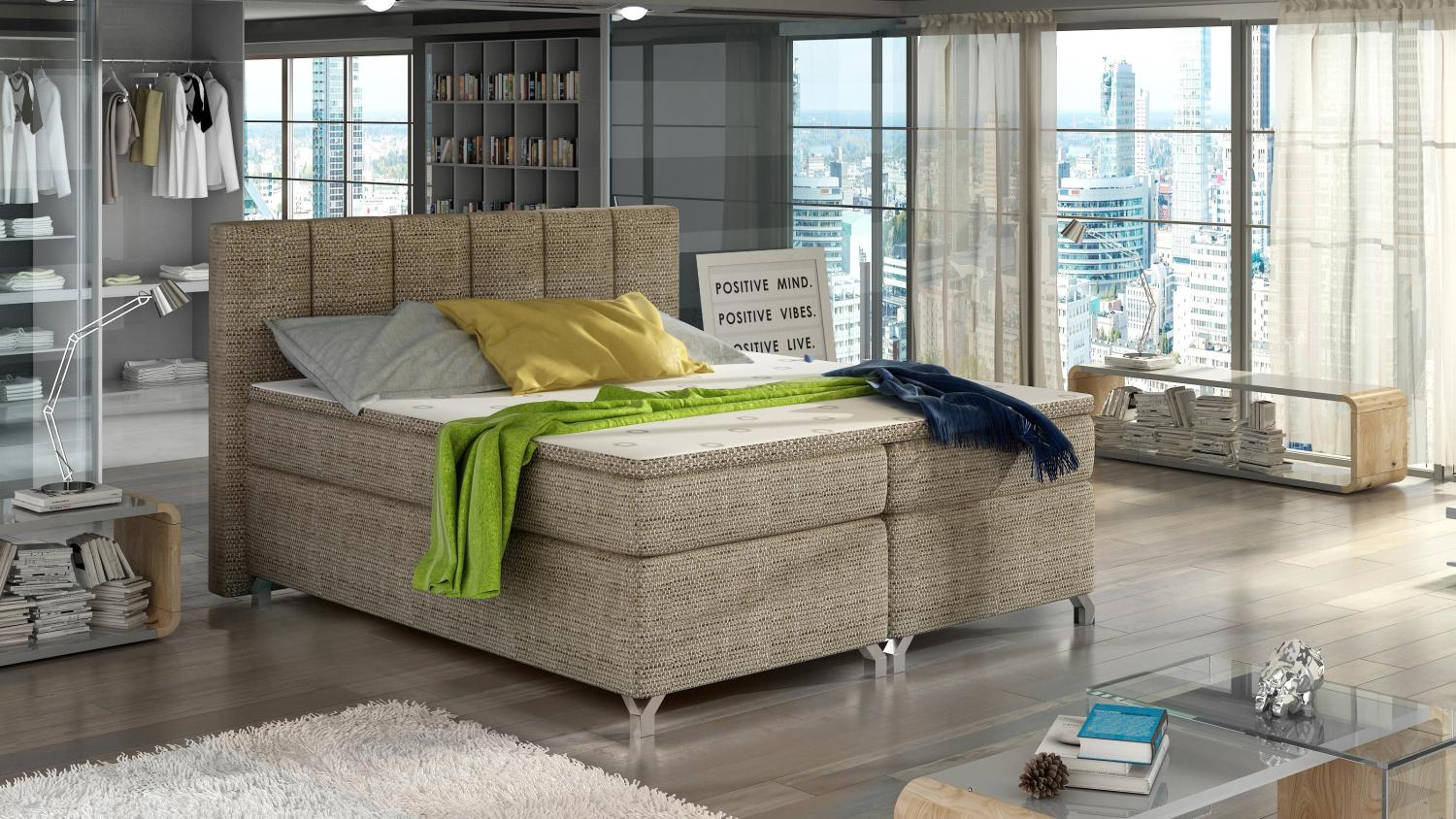 Wohnideebilder Basilio 140X200 Beige Boxspringbett BBO_03_1.4 Bild 1