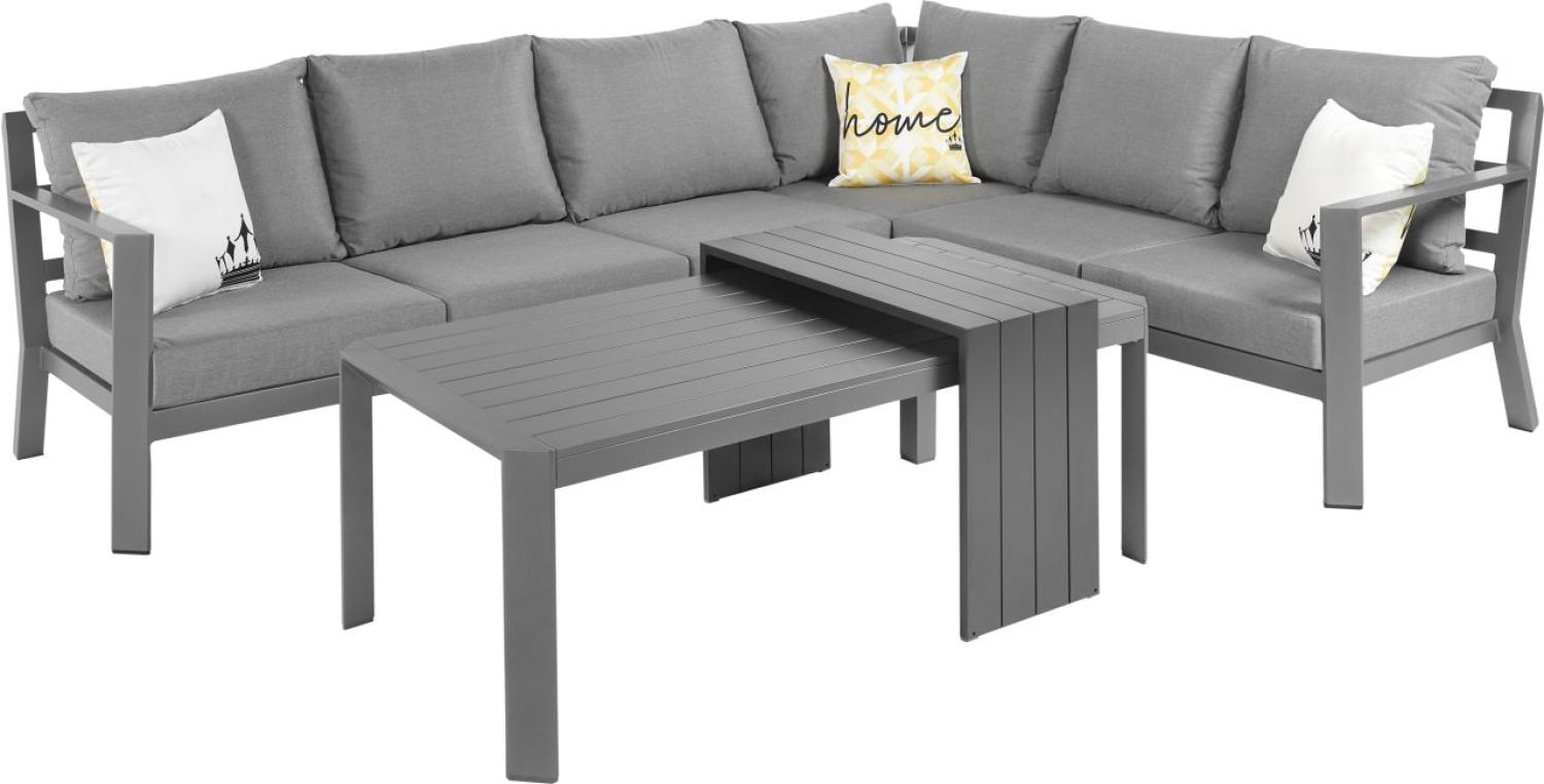 Primaster Lounge Set Elbasan Alu Garten Gartenlounge Essgruppe Sitzgruppe XXL Bild 1