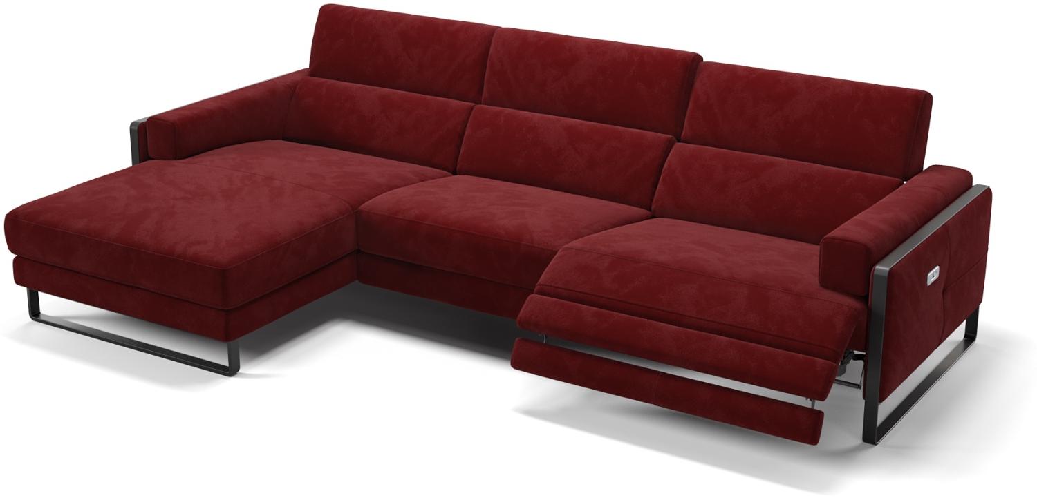 Sofanella Ecksofa MILO Eckcouch Wohnlandschaft Stoffsofa in Rot Bild 1