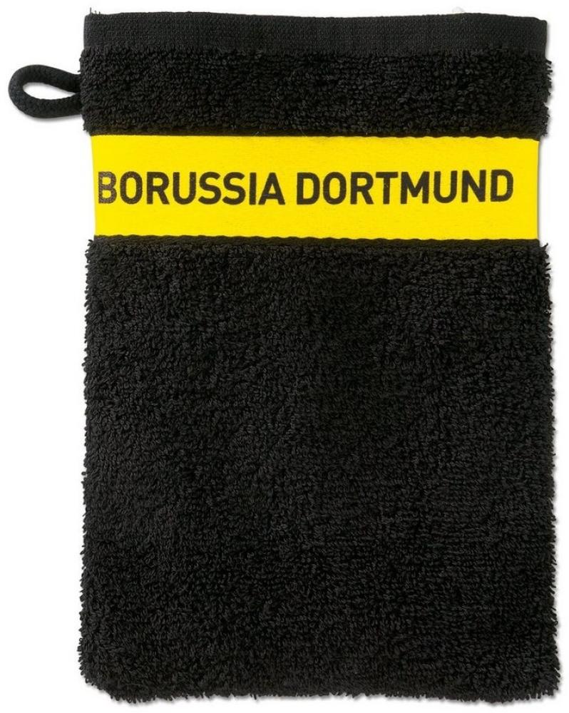 BVB Borussia Dortmund Waschhandschuh schwarz Bild 1