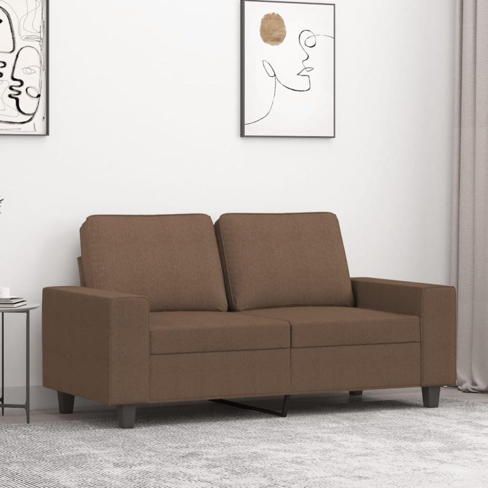 vidaXL 2-Sitzer-Sofa Braun 120 cm Stoff 359386 Bild 1