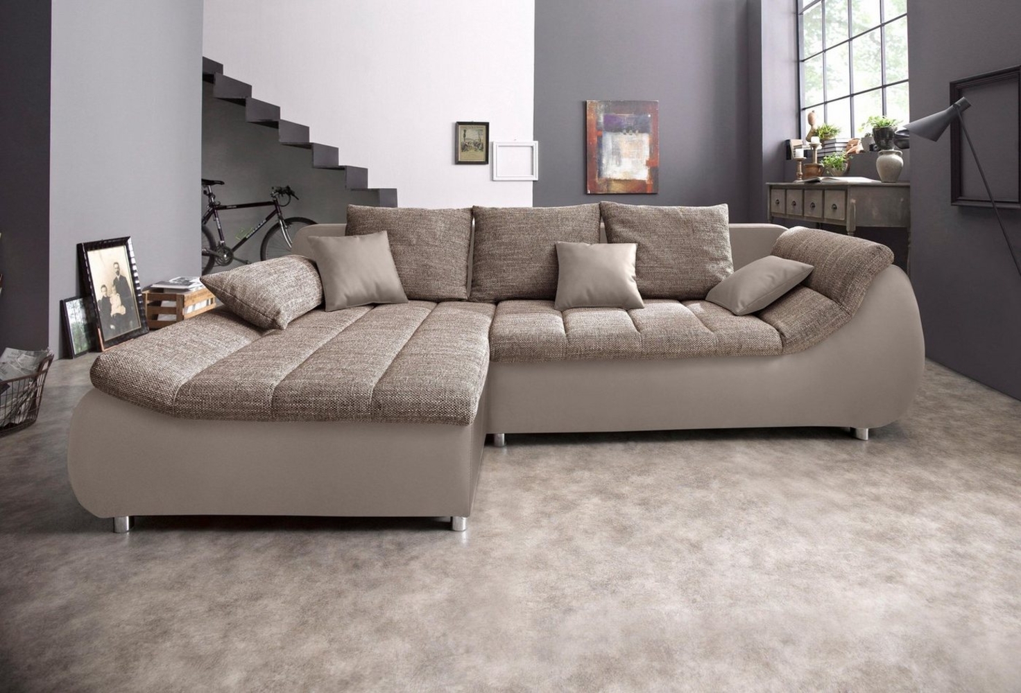 INOSIGN Ecksofa Imola L-Form, wahlweise mit Bettfunktion Bild 1