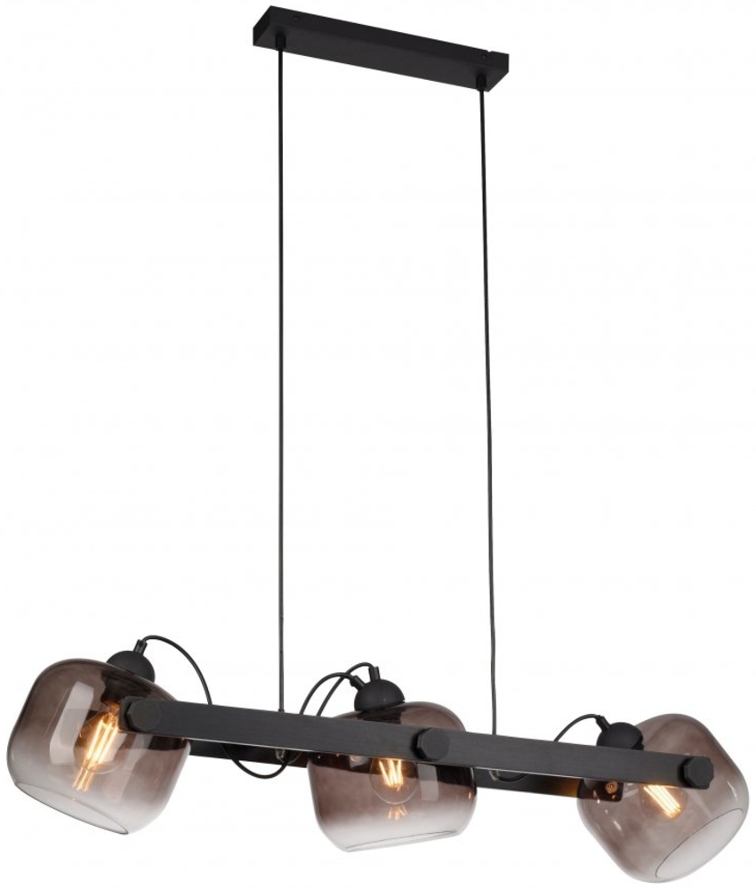 JUST LIGHT 15753-18 CUP 2.0 Pendelleuchte 3-flammig schwarz Rauchglas Bild 1