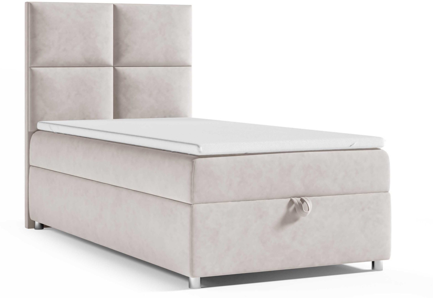 Best for Home Boxspringbett K2 SINGLE mit Bettkasten mit Lieferung, Aufbau & Entsorgung (Creme 70x200) Bild 1