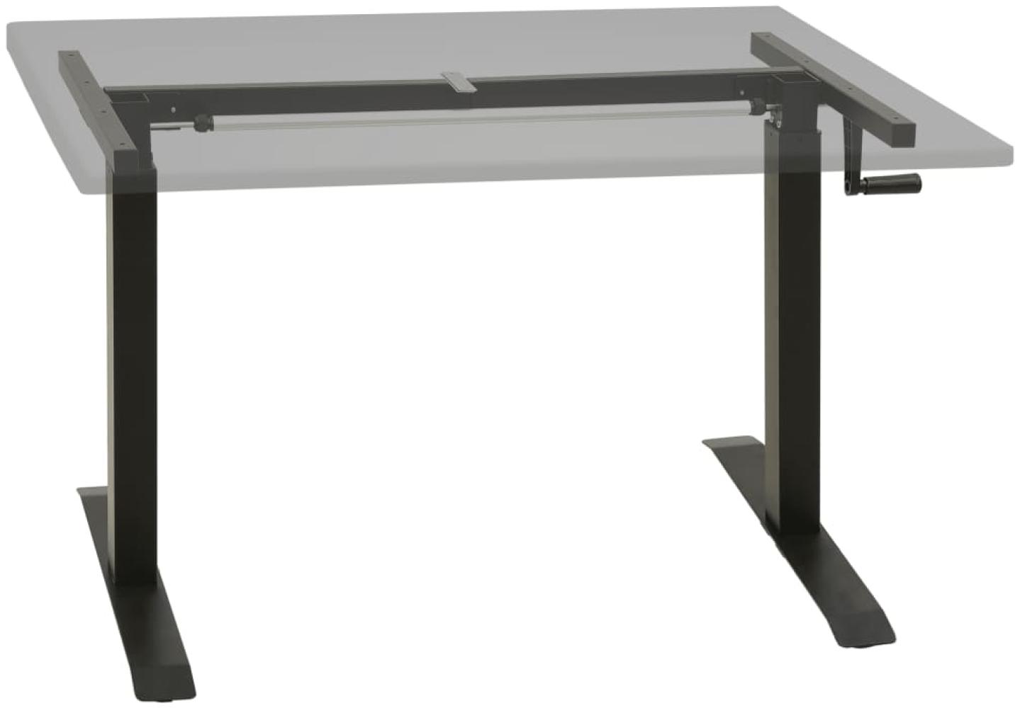 vidaXL Schreibtisch-Gestell Manuell Höhenverstellbar Handkurbel 321719 Bild 1