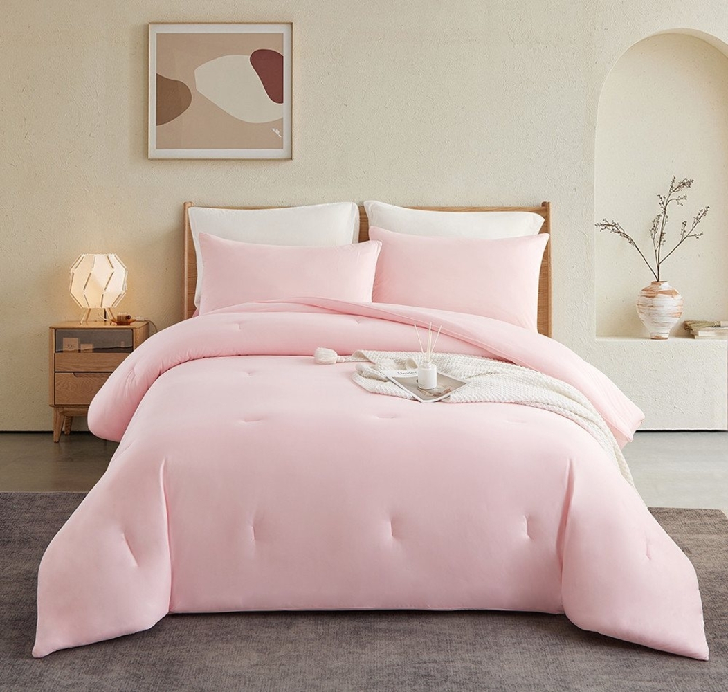 wohnTRAUM24 Microfaserbettdecke Bettdecke 135x200 200x200 cm, Ganzjahresdecke,Weich und Bügelfrei, Premium Qualität, uni, mit Kissenbezüge 80x80cm Bild 1